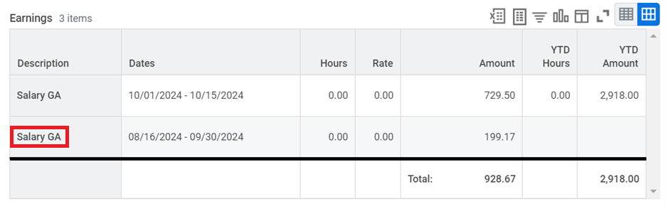 Payslip for Faculty and Staff